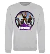 Свитшот Logo Fortnite Серый меланж фото