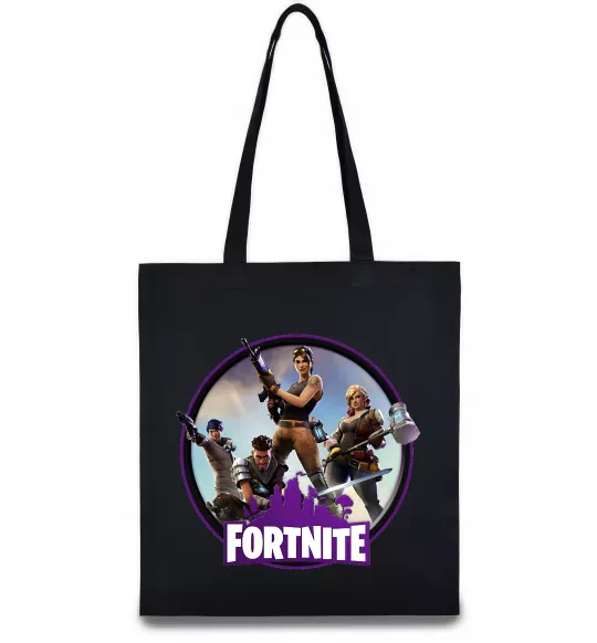 Еко-сумка Logo Fortnite Чорний фото