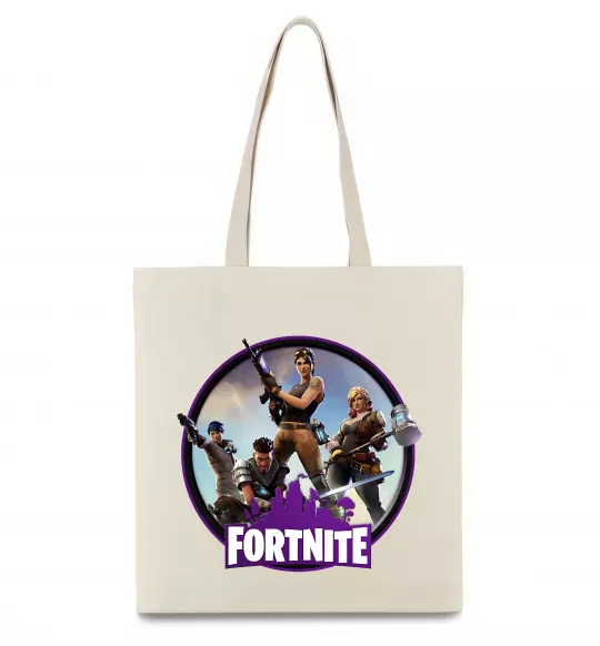Еко-сумка Logo Fortnite Бежевий фото