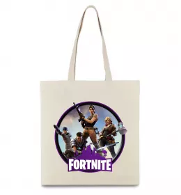 Эко-сумка Logo Fortnite Бежевый фото