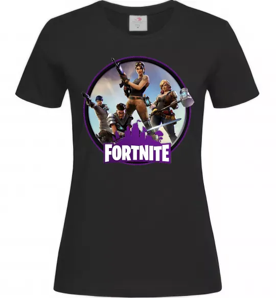 Жіноча футболка Logo Fortnite Чорний фото