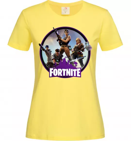 Жіноча футболка Logo Fortnite Лимонний фото