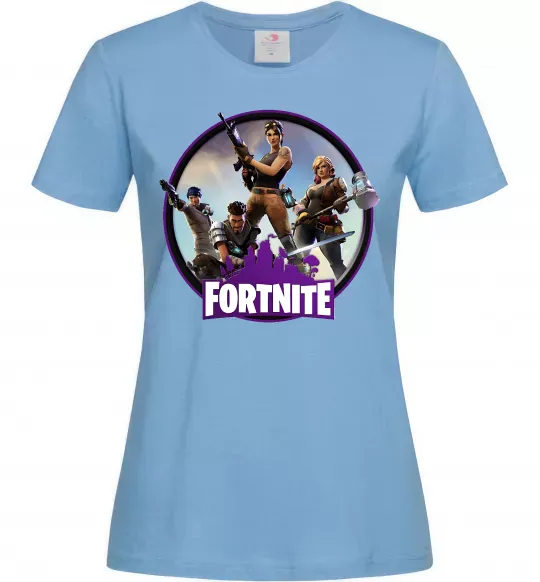 Жіноча футболка Logo Fortnite Блакитний фото