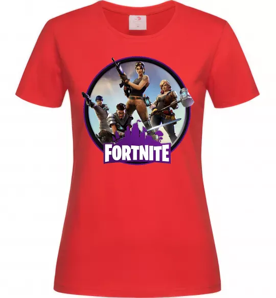 Жіноча футболка Logo Fortnite Червоний фото