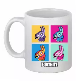 Чашка керамічна Eat sleep fortnite repeat Білий фото