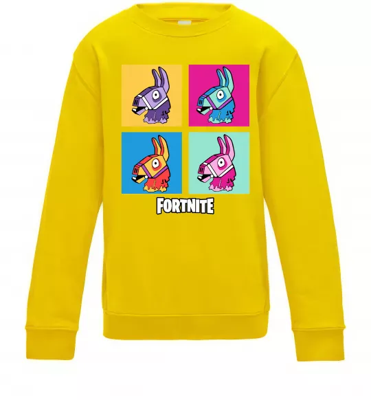 Дитячий світшот Fortnite Lama Сонячно жовтий фото
