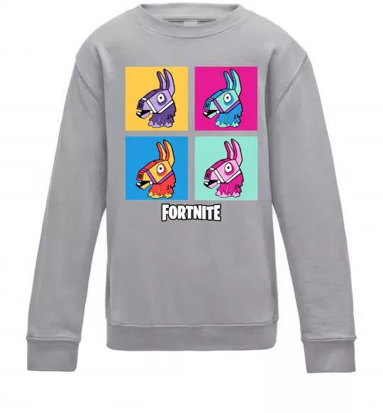 Дитячий світшот Fortnite Lama Сірий меланж фото