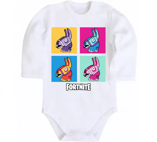 Дитячий бодік Fortnite Lama Білий фото
