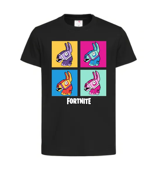 Дитяча футболка Fortnite Lama Чорний фото
