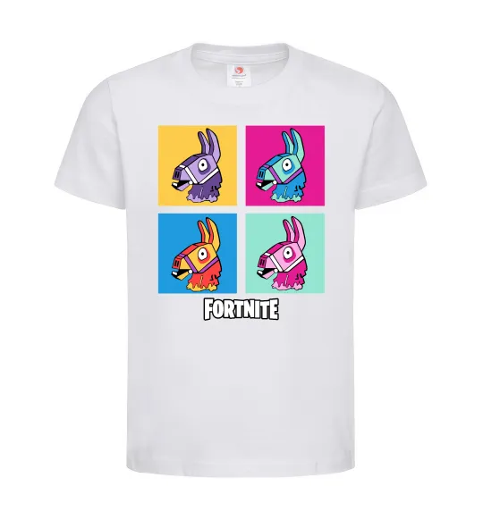Дитяча футболка Fortnite Lama Білий фото