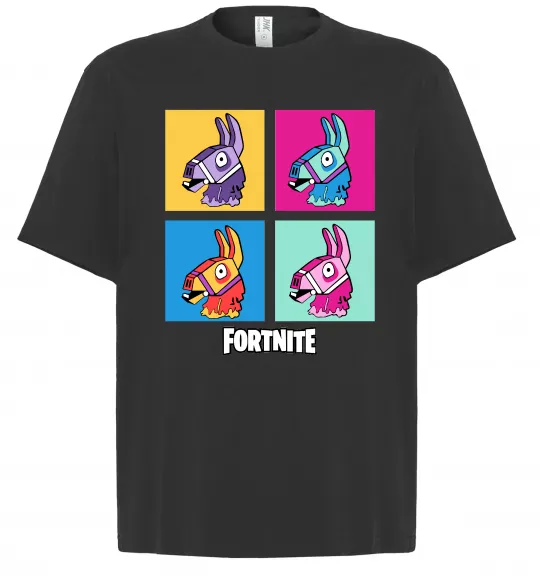 Футболка Оверсайз Fortnite Lama Черный фото