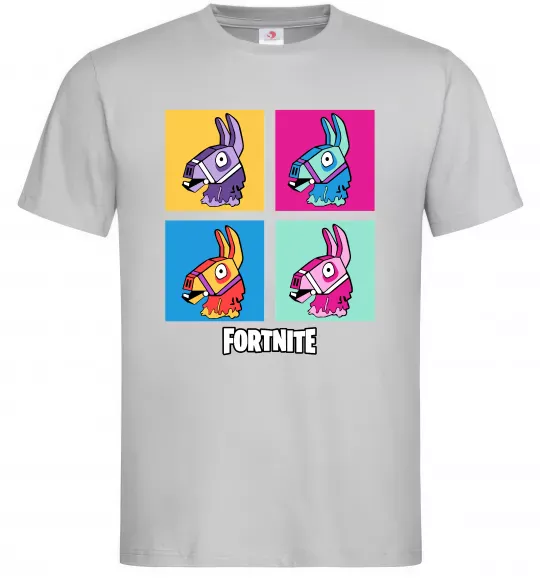 Чоловіча футболка Fortnite Lama Сірий фото