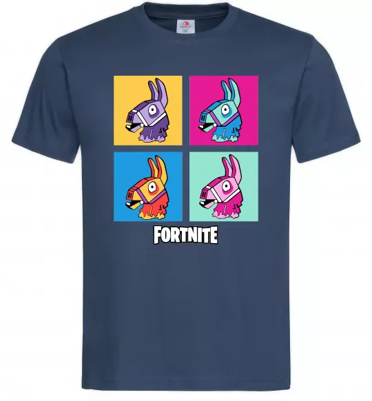 Чоловіча футболка Fortnite Lama Темно-синій фото
