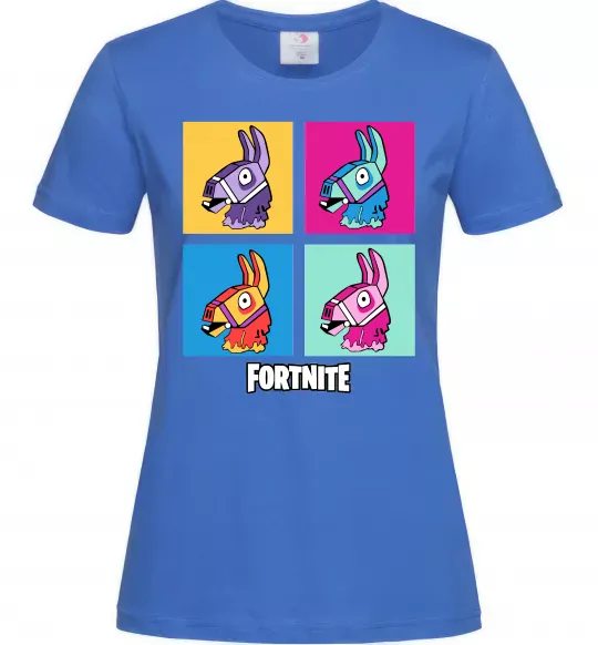 Жіноча футболка Fortnite Lama Яскраво-синій фото