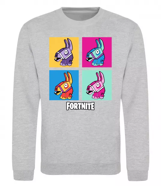 Свитшот Fortnite Lama Серый меланж фото