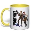 Чашка с цветной ручкой Fortnite poster Лимонный фото