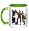 Чашка с цветной ручкой Fortnite poster Лаймовый фото
