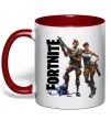 Чашка з кольоровою ручкою Fortnite poster Червоний фото
