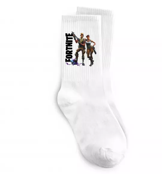 Шкарпетки Fortnite poster Білий фото