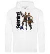 Жіноча толстовка (худі) Fortnite poster Білий фото