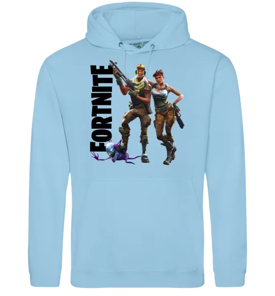 Женская толстовка (худи) Fortnite poster Голубой фото
