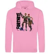 Мужская толстовка (худи) Fortnite poster Розовый фото