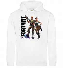 Чоловіча толстовка (худі) Fortnite logo Сірий меланж фото
