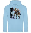 Мужская толстовка (худи) Fortnite poster Голубой фото