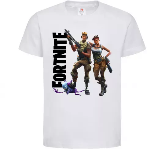 Дитяча футболка Fortnite poster Білий фото