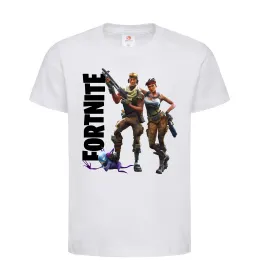 Дитяча футболка Fortnite poster Білий фото