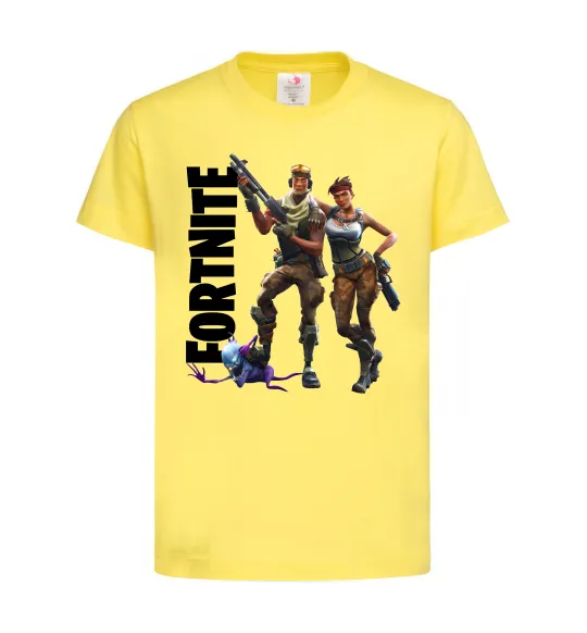 Дитяча футболка Fortnite poster Лимонний фото