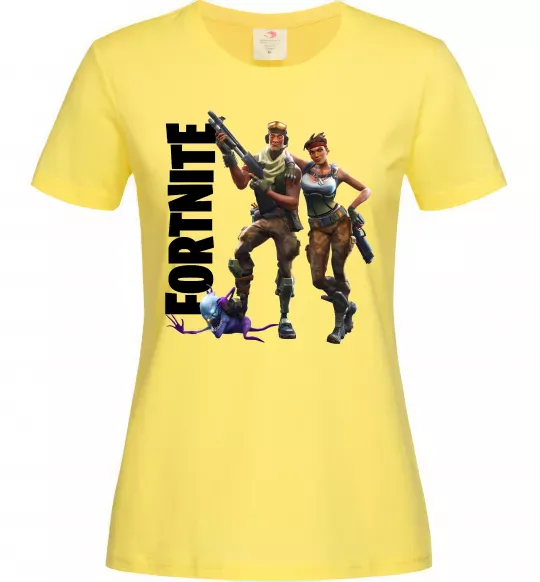 Женская футболка Fortnite poster Лимонный фото