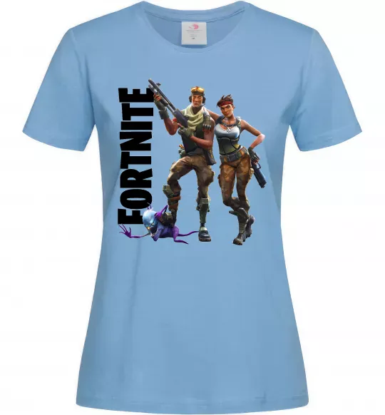 Женская футболка Fortnite poster Голубой фото