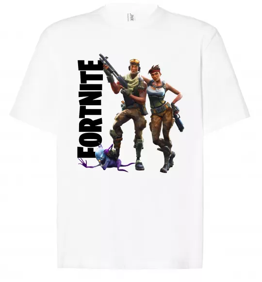 Футболка Оверсайз Fortnite poster Белый фото
