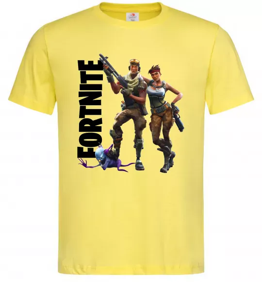 Чоловіча футболка Fortnite poster Лимонний фото