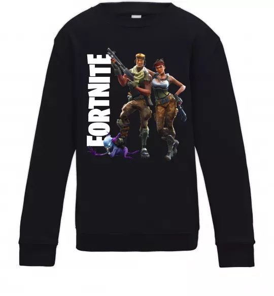 Дитячий світшот Fortnite poster Чорний фото