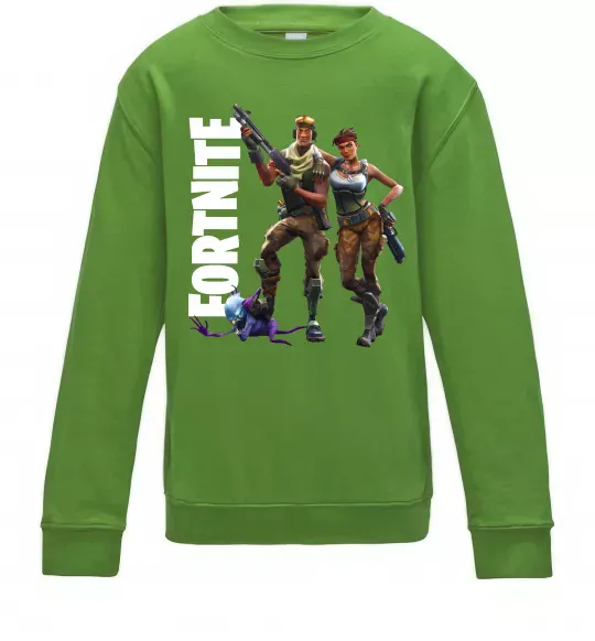 Дитячий світшот Fortnite poster Лаймовий фото