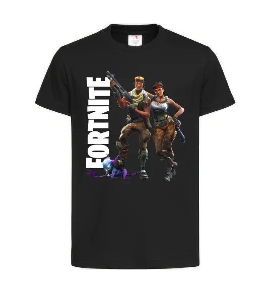 Дитяча футболка Fortnite poster Чорний фото