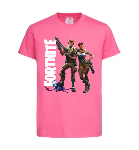 Дитяча футболка Fortnite poster Яскраво-рожевий фото