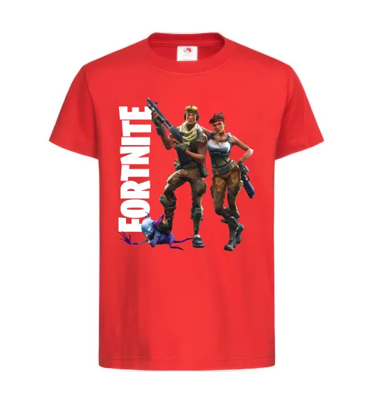 Дитяча футболка Fortnite poster Червоний фото