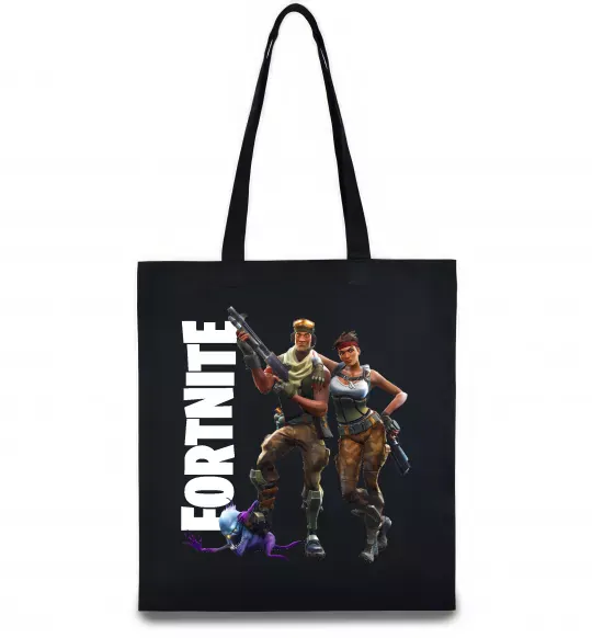 Еко-сумка Fortnite poster Чорний фото