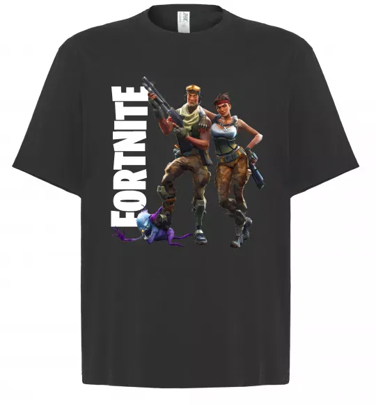 Футболка Оверсайз Fortnite poster Черный фото