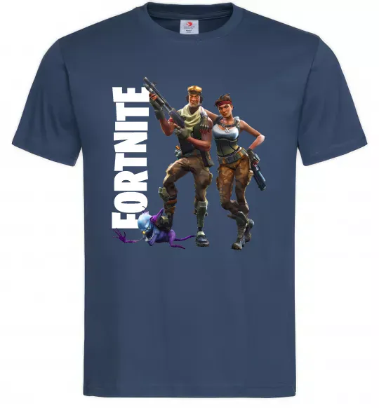 Чоловіча футболка Fortnite poster Темно-синій фото