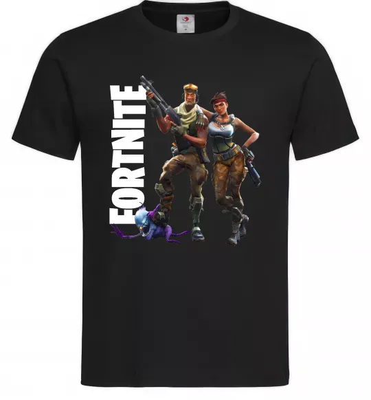 Чоловіча футболка Fortnite poster Чорний фото