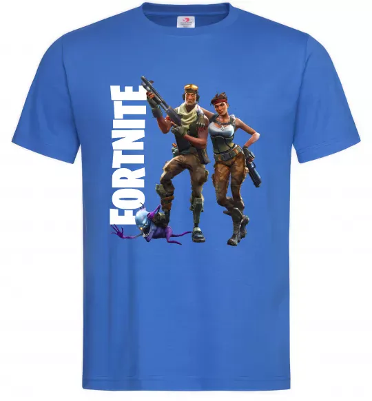 Чоловіча футболка Fortnite poster Яскраво-синій фото