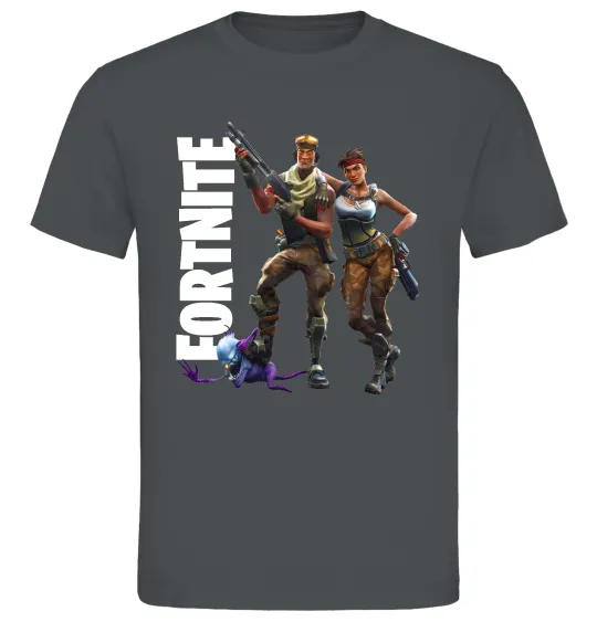 Чоловіча футболка Fortnite poster Графіт фото