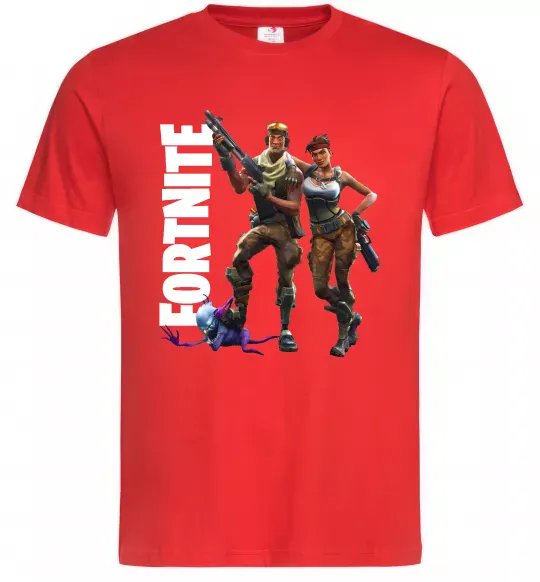 Чоловіча футболка Fortnite poster Червоний фото