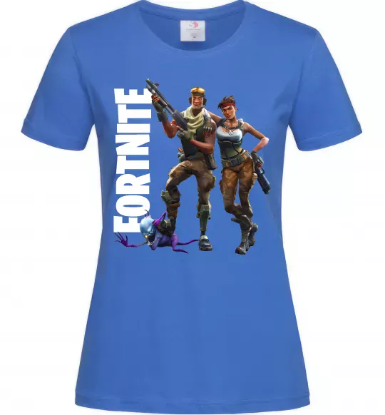 Женская футболка Fortnite poster Ярко-синий фото