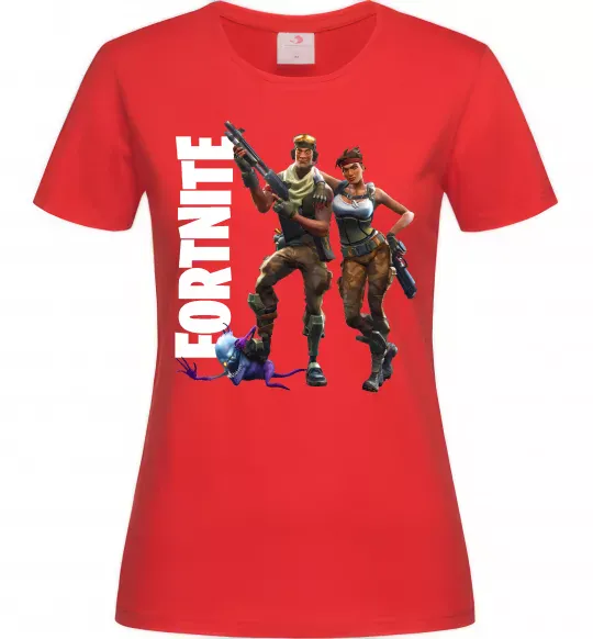 Женская футболка Fortnite poster Красный фото