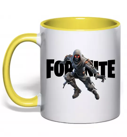 Чашка с цветной ручкой Fortnite skin Солнечно желтый фото